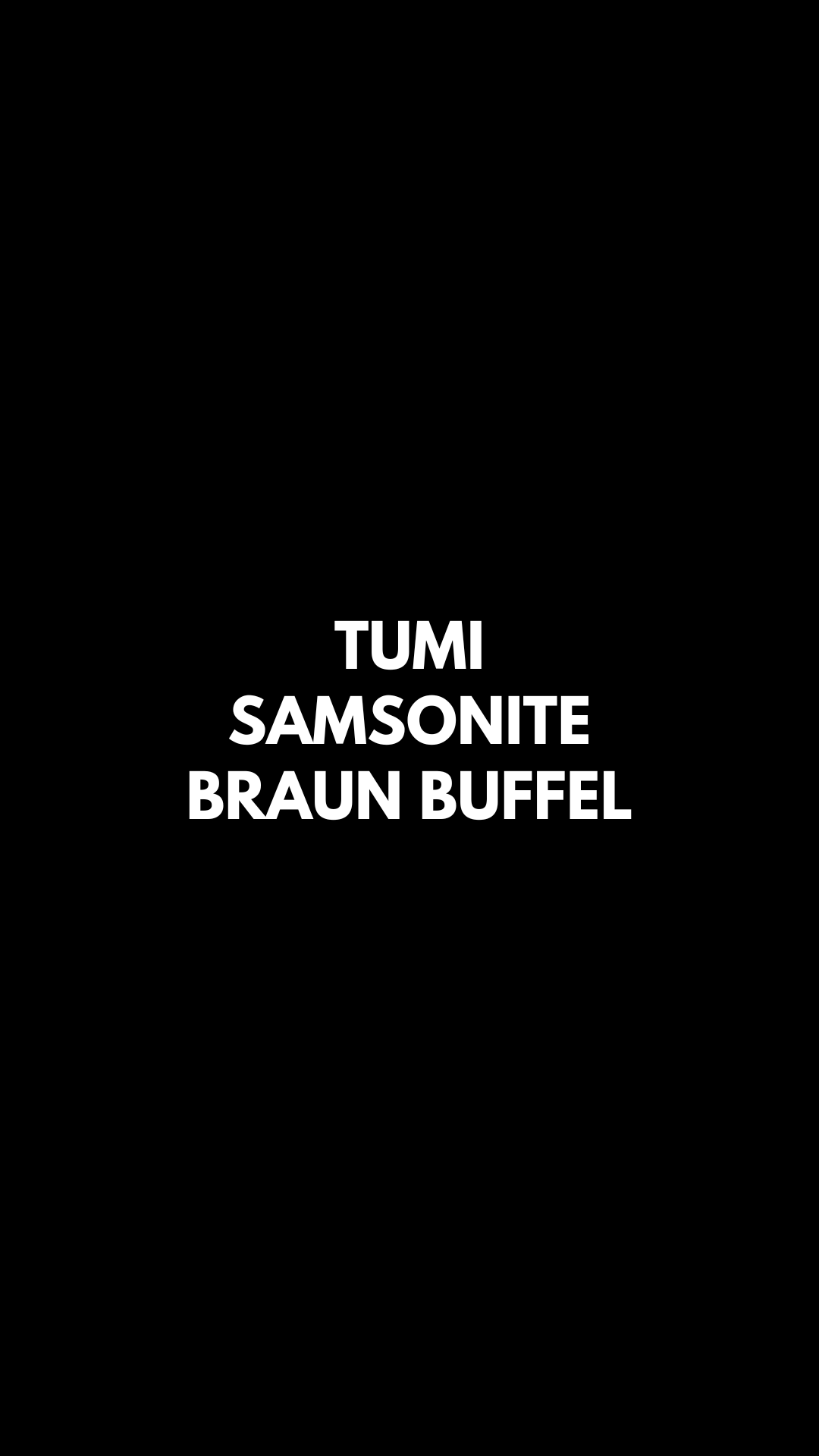 TUMI - SAMSONITE - BRAUN BUFFEL
