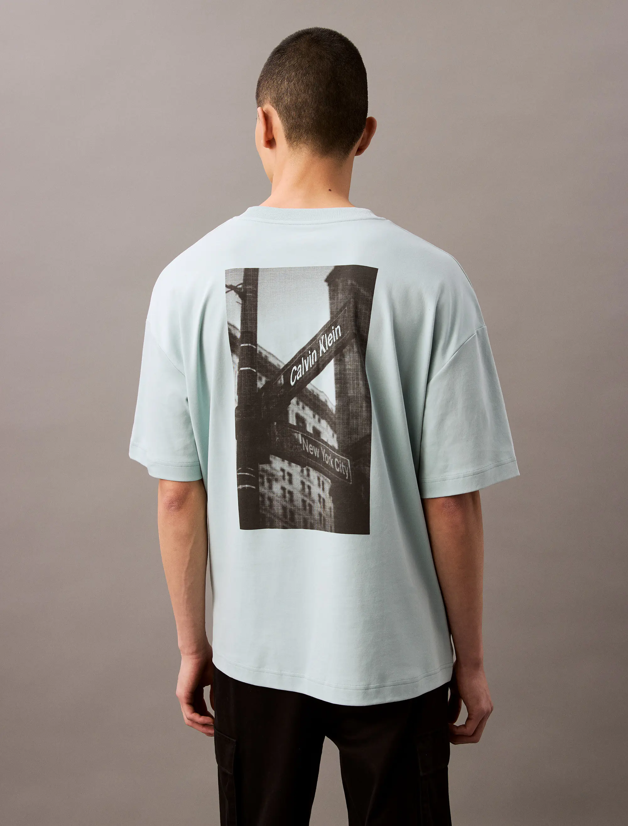 CALVIN KLEIN Graphic Oversized-Fit Cotton T Shirt  4RAB805