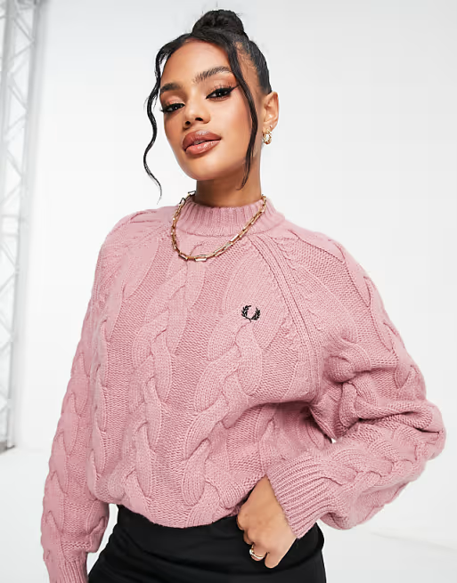 Fred Perry Women Cable Knit Jumper K4118/P94