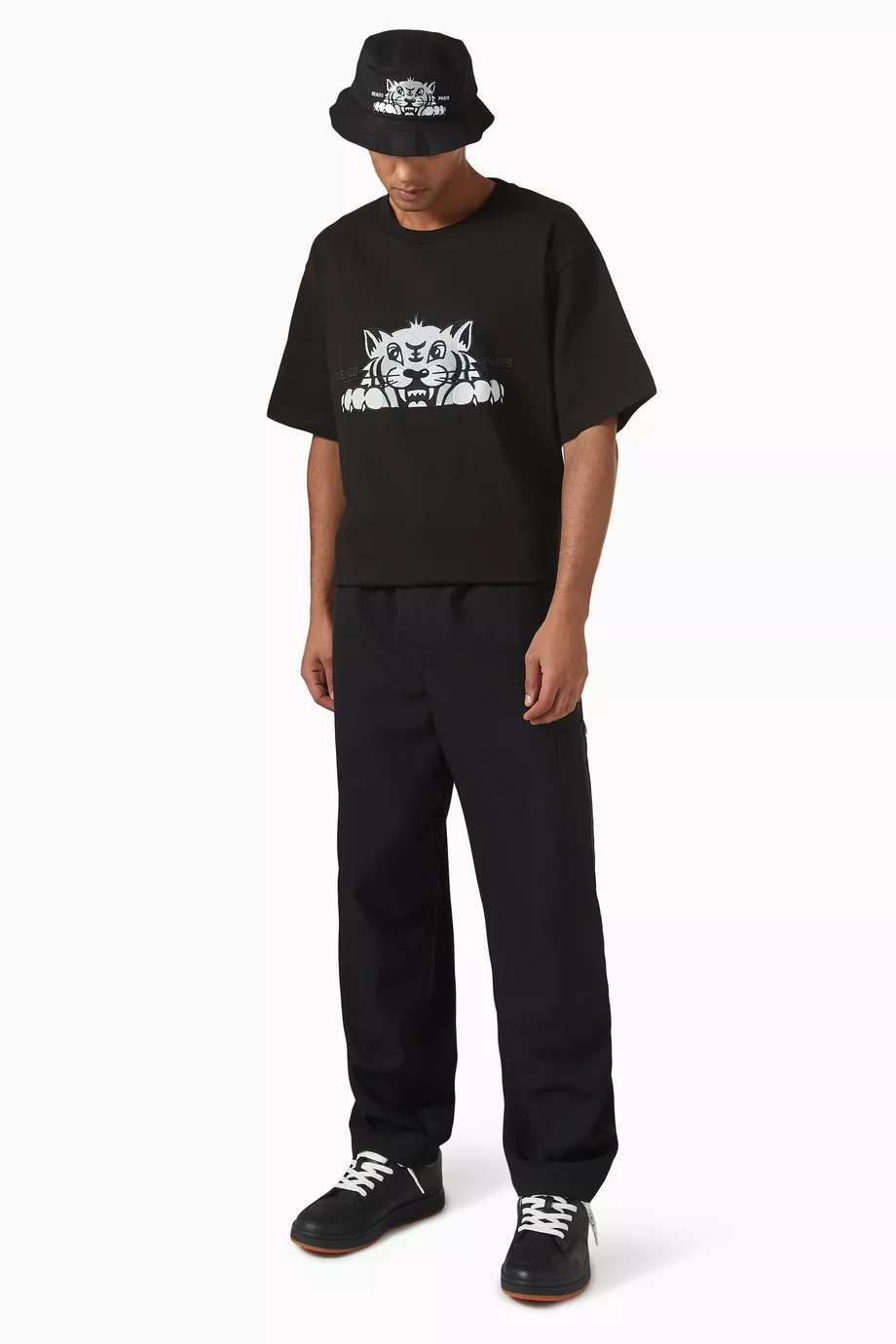 KENZO Happy Tiger Embroidered Oversized T Shirt 5TS5264SI