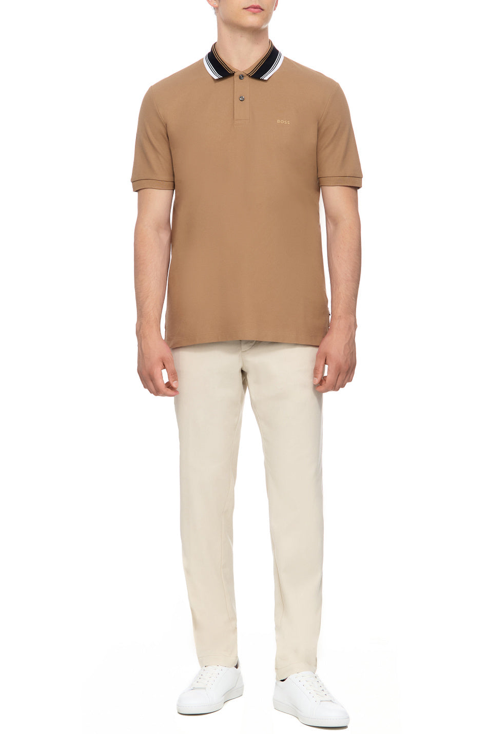 BOSS POLO SHIRT WITH STRIPED COLLAR  PHILLIPSON 118 50495709