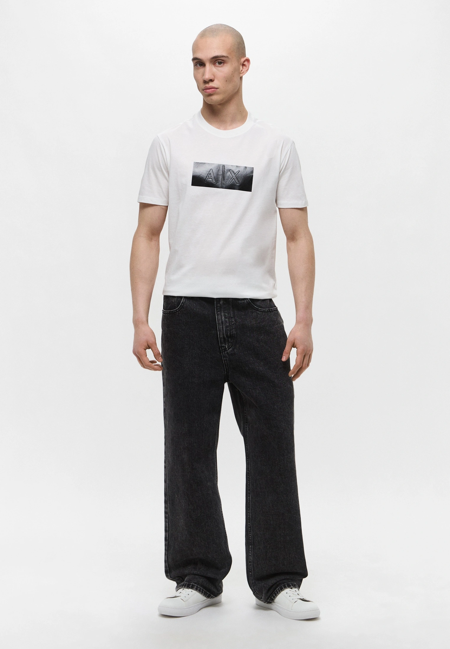 ARMANI EXCHANGE Vinyl Logo Print T Shirt XM000786