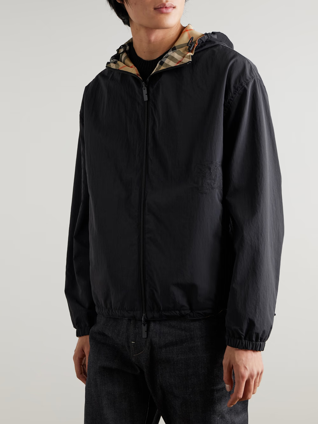 BURBERRY Reversible Check Hooded Jacket 81041021