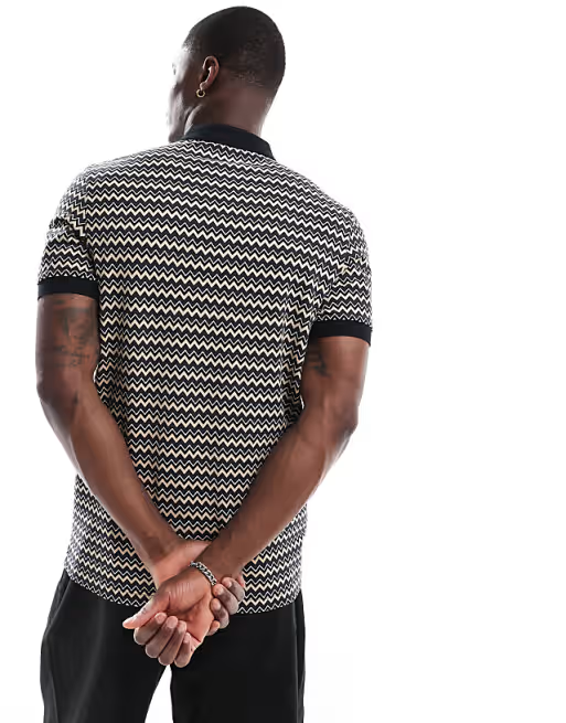 Fred Perry Zig-zag pattern polo shirt M8614/129