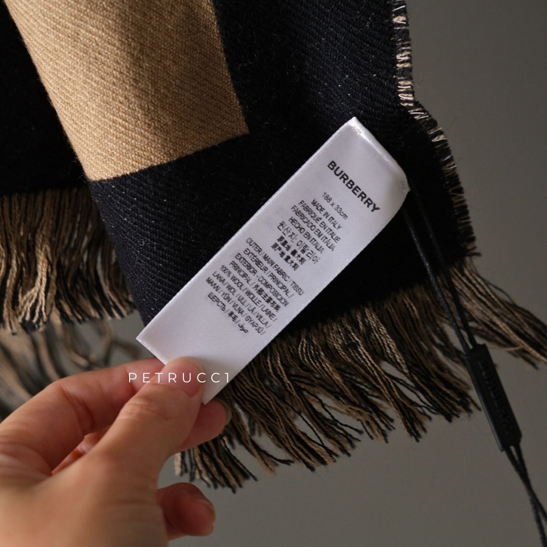 BURBERRY SCARF Muffler Wool Jacquard Winter 8035525