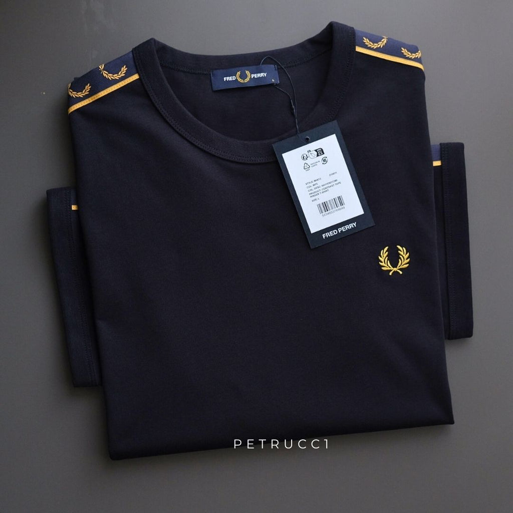 Fred Perry Contrast Tape Ringer T-Shirt Kaos M4613/W75