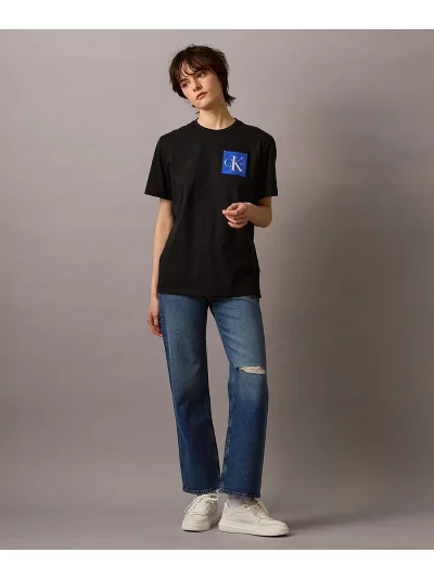 CALVIN KLEIN Monogram Logo Box Graphic Classic T Shirt  4RB837G