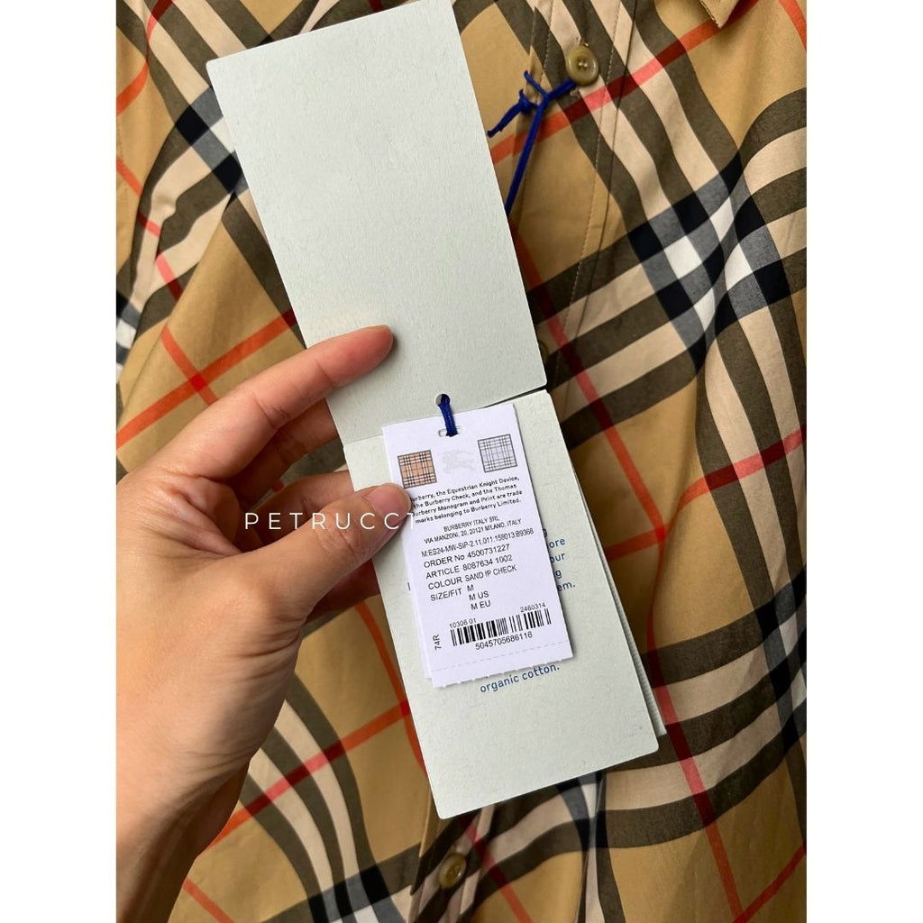 BURBERRY Beige Plaid Shirt 8087634
