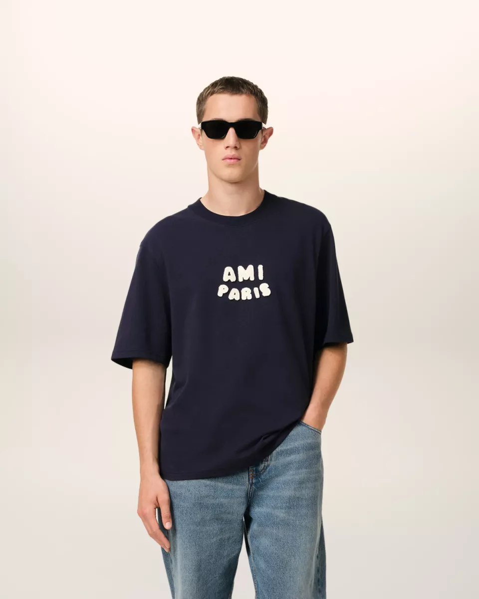 AMI Cotton Ami Paris Patch T Shirt UTS075