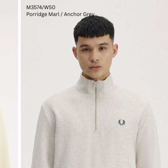 Fred Perry Half Zip Sweater Sweatshirt M3574