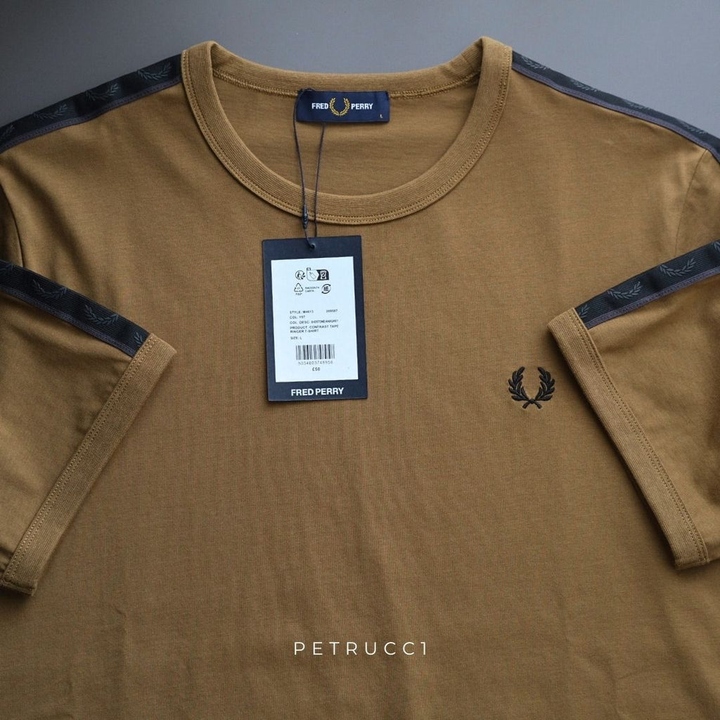 Fred Perry Contrast Tape Ringer T-Shirt Kaos M4613/Y97