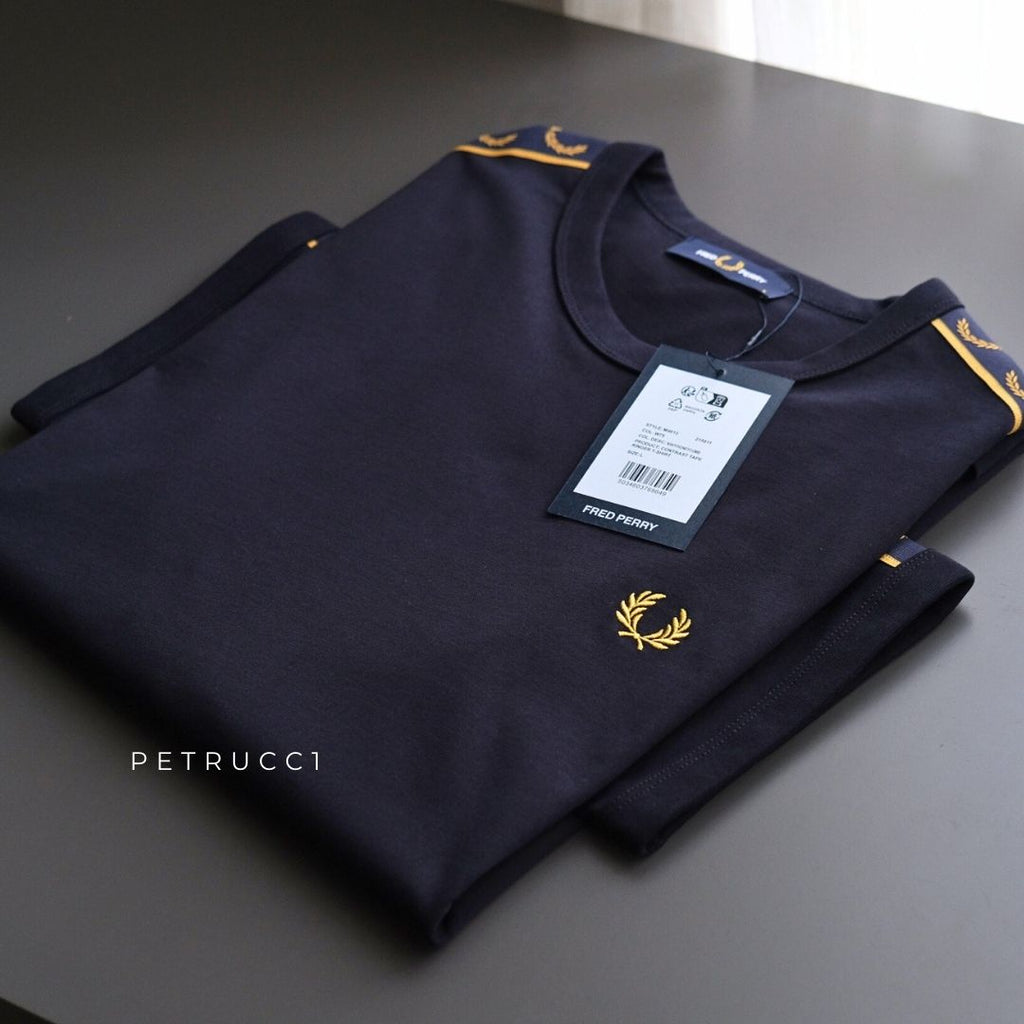 Fred Perry Contrast Tape Ringer T-Shirt Kaos M4613/W75