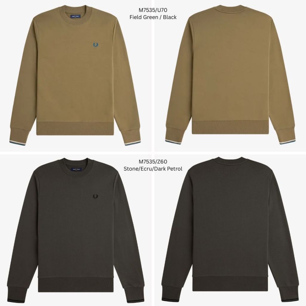 Fred Perry Crew Neck Sweater Sweatshirt M7535
