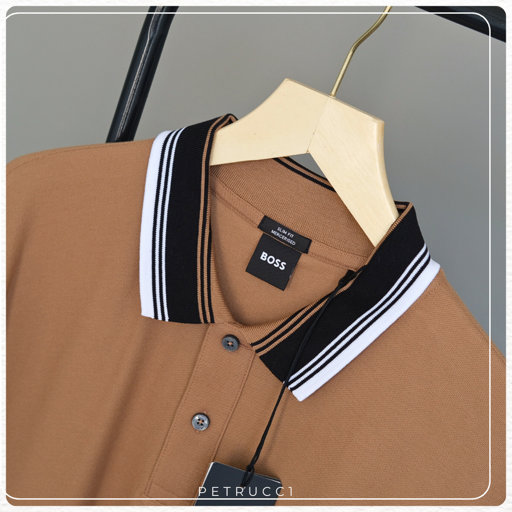 BOSS POLO SHIRT WITH STRIPED COLLAR  PHILLIPSON 118 50495709