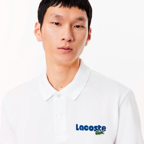 LACOSTE Name Print Washed Polo Shirt  PH0786