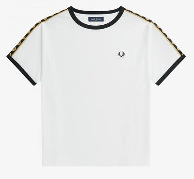 Fred Perry Womens Boxy Taped Ringer Jersey T Shirt G1100/129