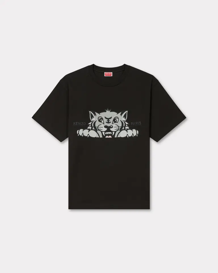 KENZO Happy Tiger Embroidered Oversized T Shirt 5TS5264SI