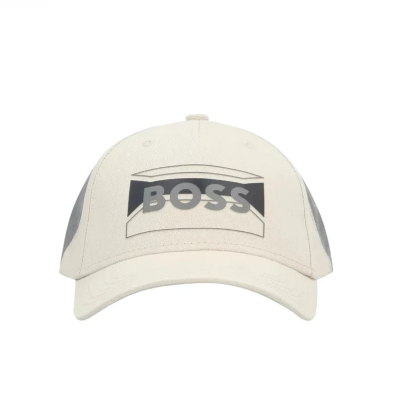 BOSS Cotton-twill cap with contrasting seasonal logo 50505837