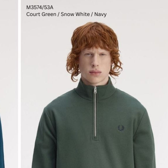 Fred Perry Half Zip Sweater Sweatshirt M3574