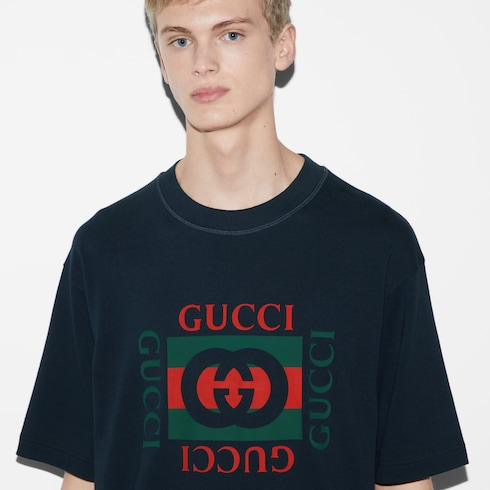 GUCCI Printed Cotton Jersey T Shirt ‎784361 XJGKA 4735