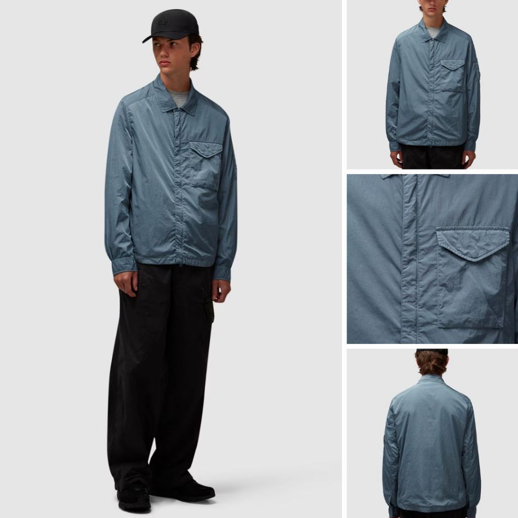 CP Company Chrome R Full Zip Overshirt 18CMOS095A