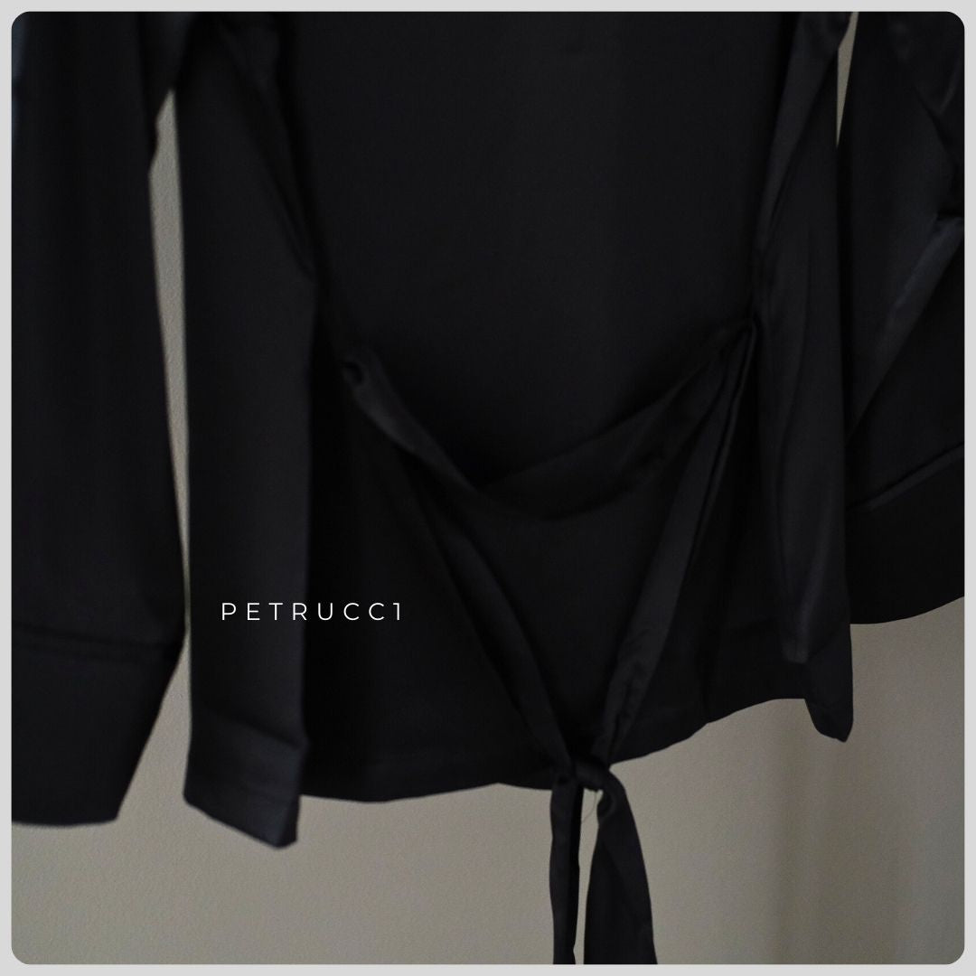 VICTORIA SECRET Dream Satin Wrap Top Long Pajamas Set