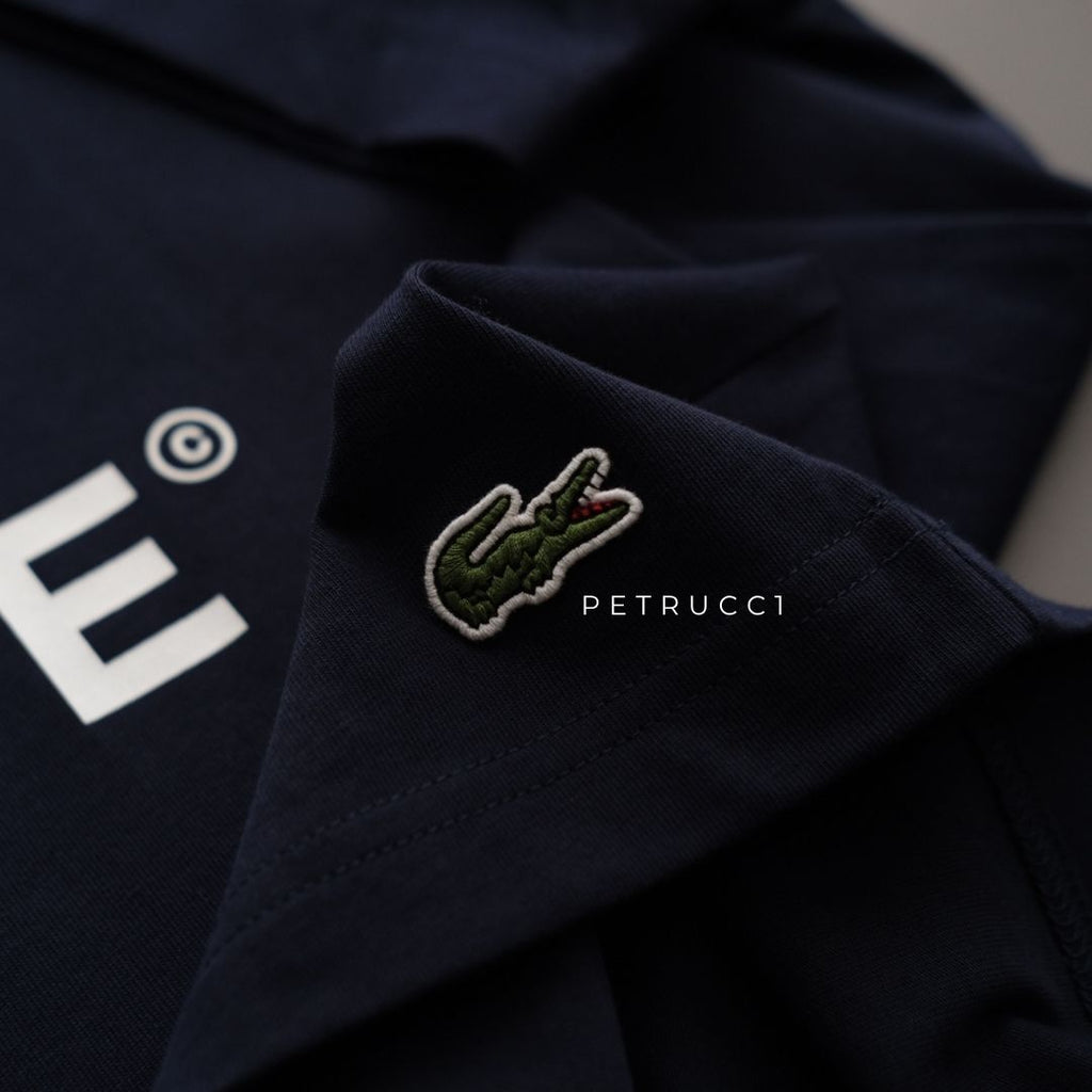 LACOSTE Signature Print Cotton Jersey T Shirt  TH6396