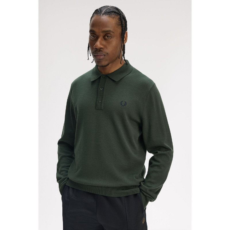 Fred Perry Long Sleeve Knit Polo Shirt K4535/X89