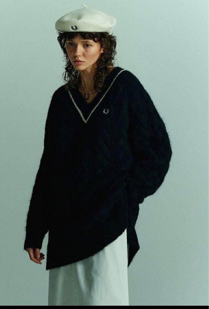 Fred Perry Cable Knit Jumper Dress Women D4171/102