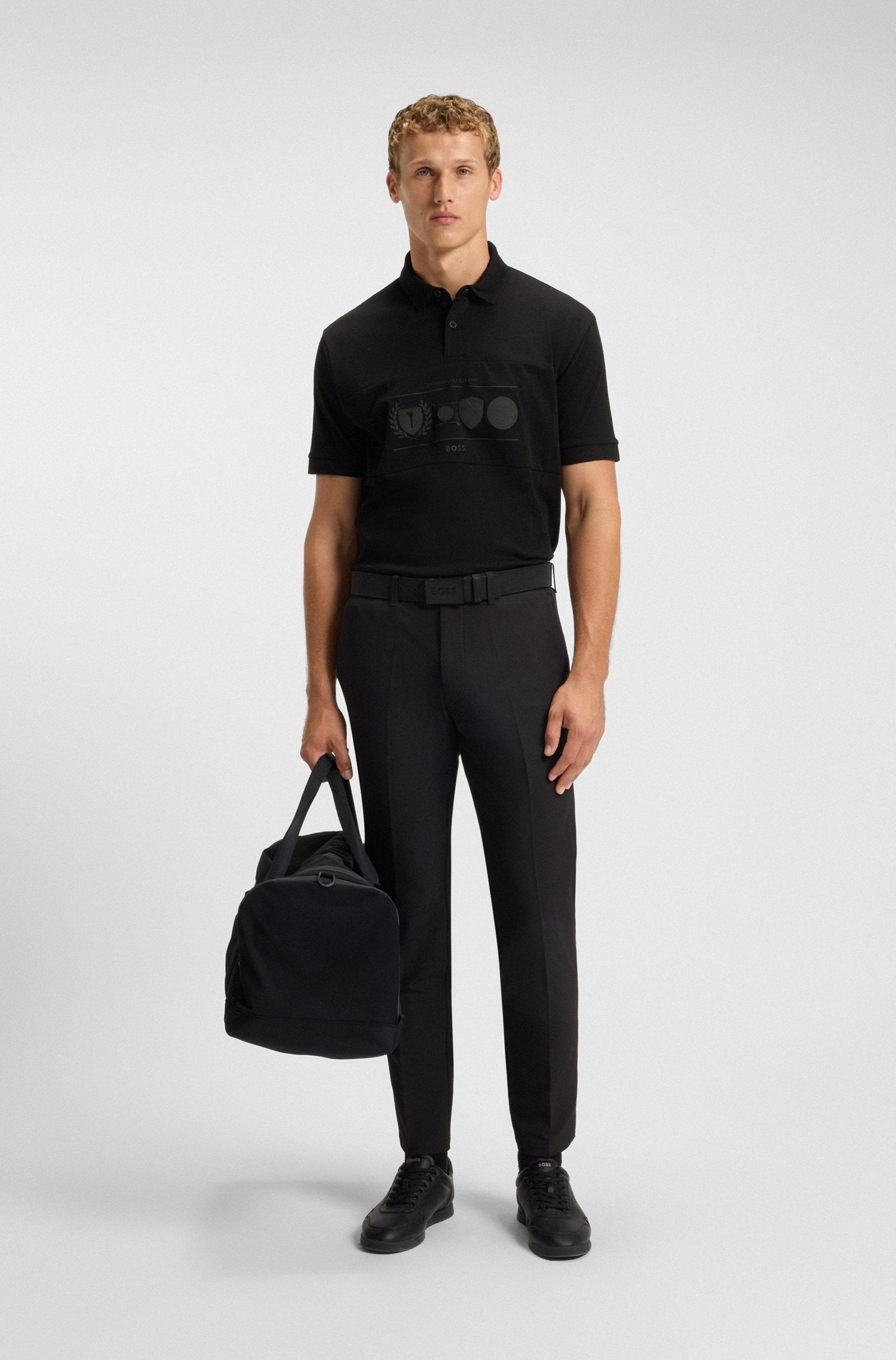 BOSS Relaxed-fit polo shirt in cotton with golf artwork Percy Heritage 50538111
