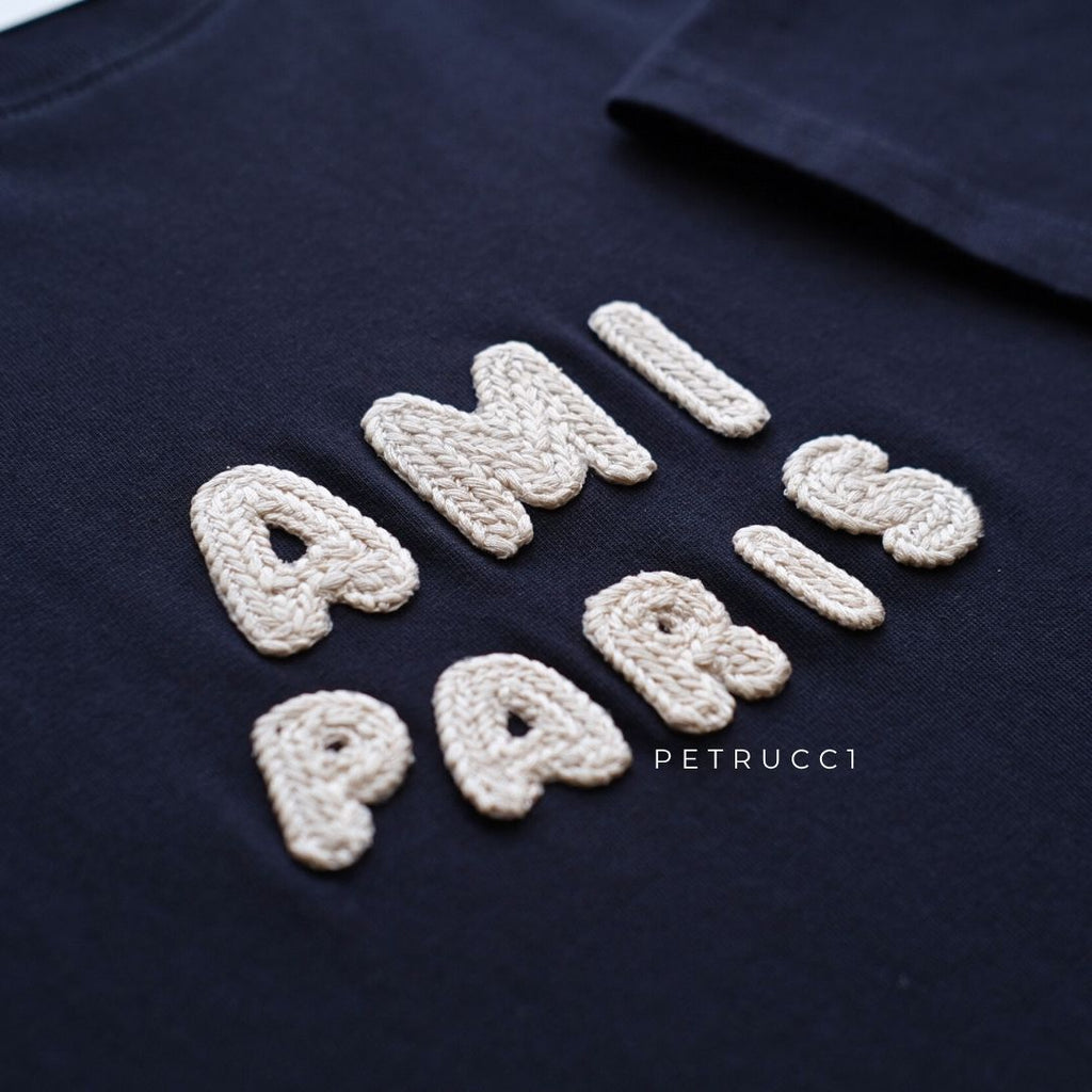AMI Cotton Ami Paris Patch T Shirt UTS075