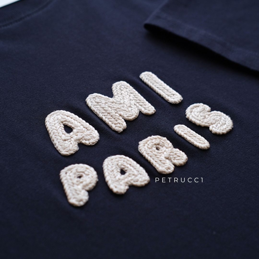 AMI Cotton Ami Paris Patch T Shirt UTS075