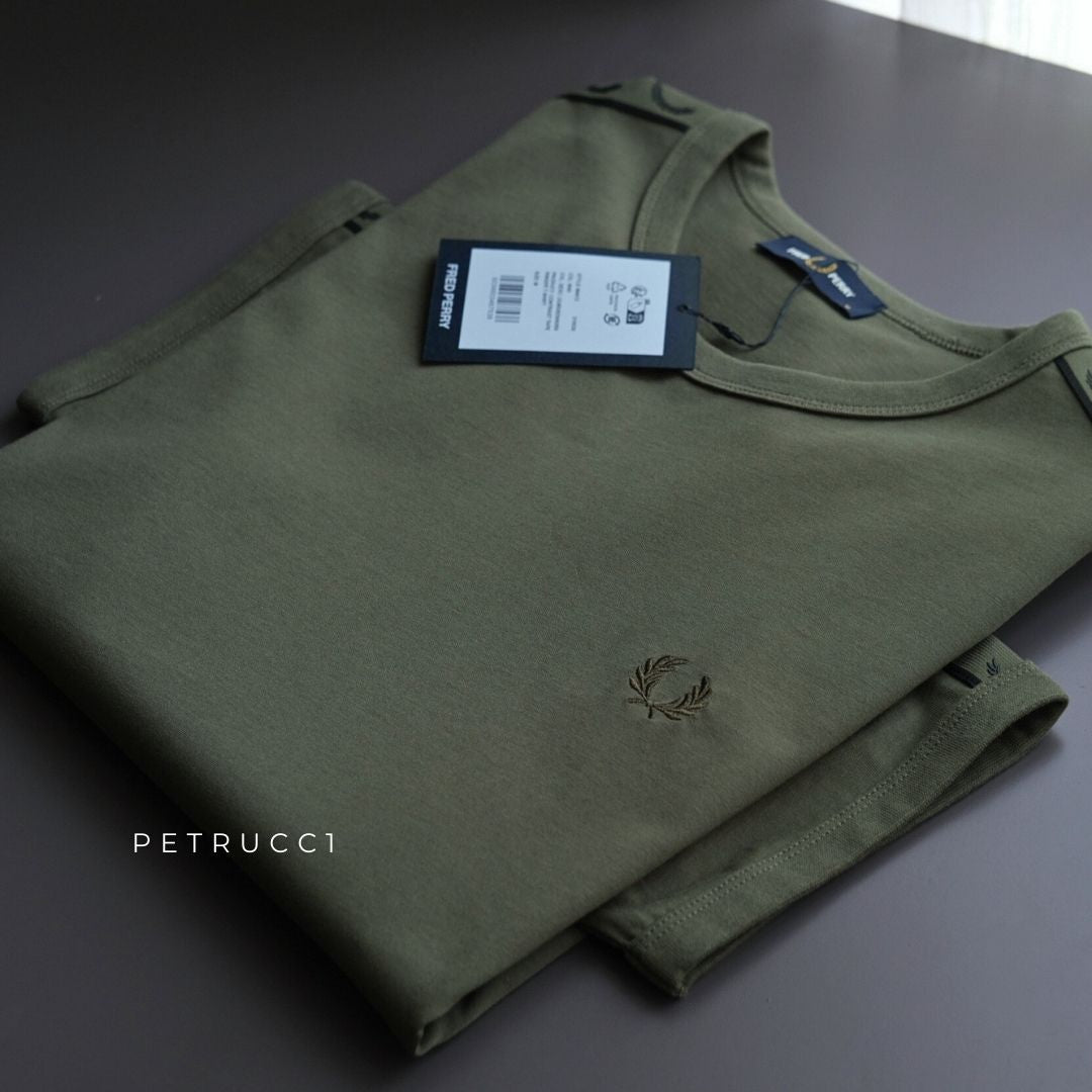 Fred Perry Contrast Tape Ringer T-Shirt Kaos M4613/W49