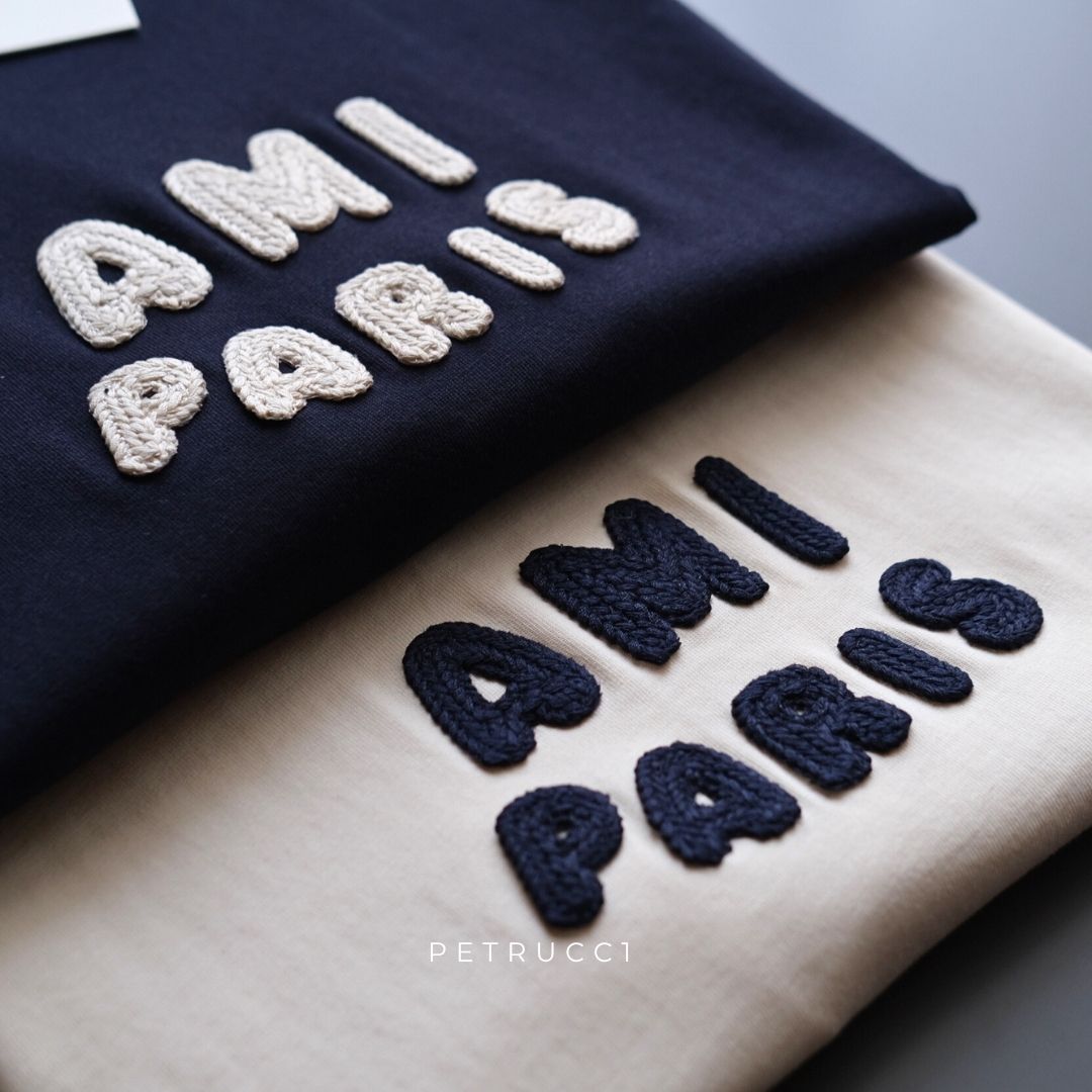 AMI Cotton Ami Paris Patch T Shirt UTS075