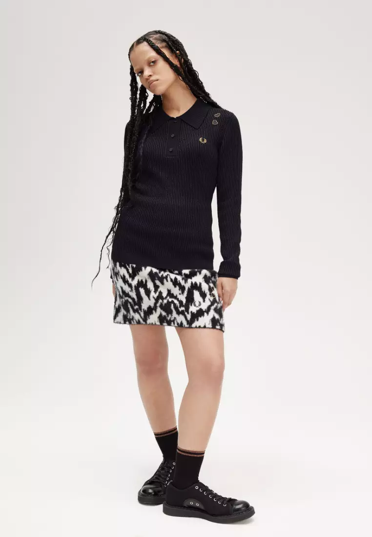 Fred Perry METALLIC RIBBED KNITTED SHIRT Women SK8121/102