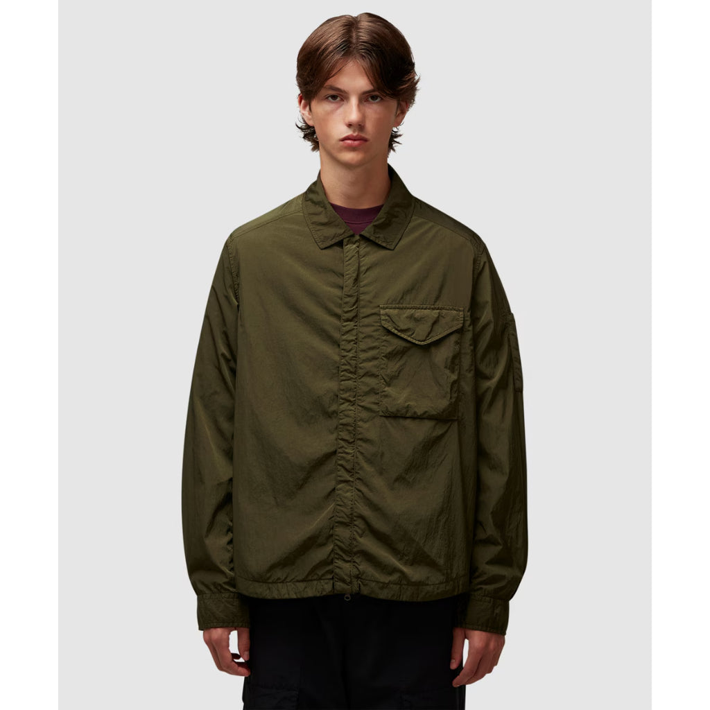 CP Company Chrome R Full Zip Overshirt 18CMOS095A