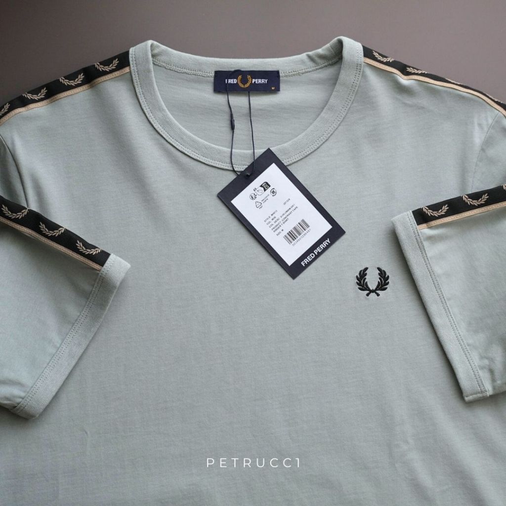 Fred Perry Contrast Tape Ringer T-Shirt Kaos M4613/W26