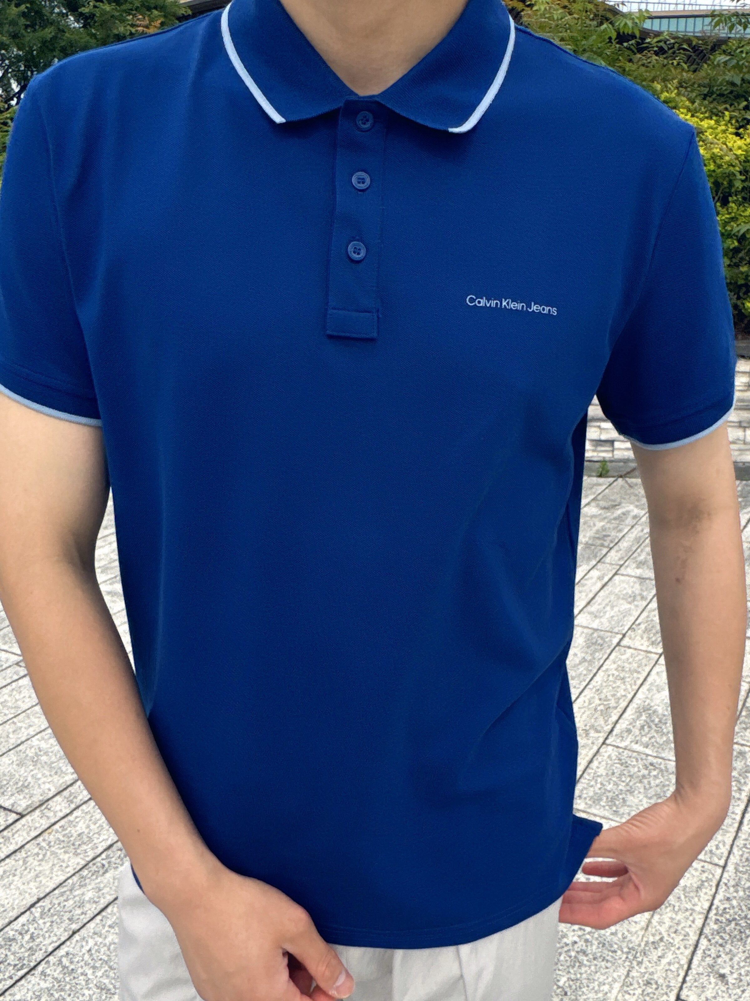 Calvin Klein Trimmed Lapel Polo Shirt J319183