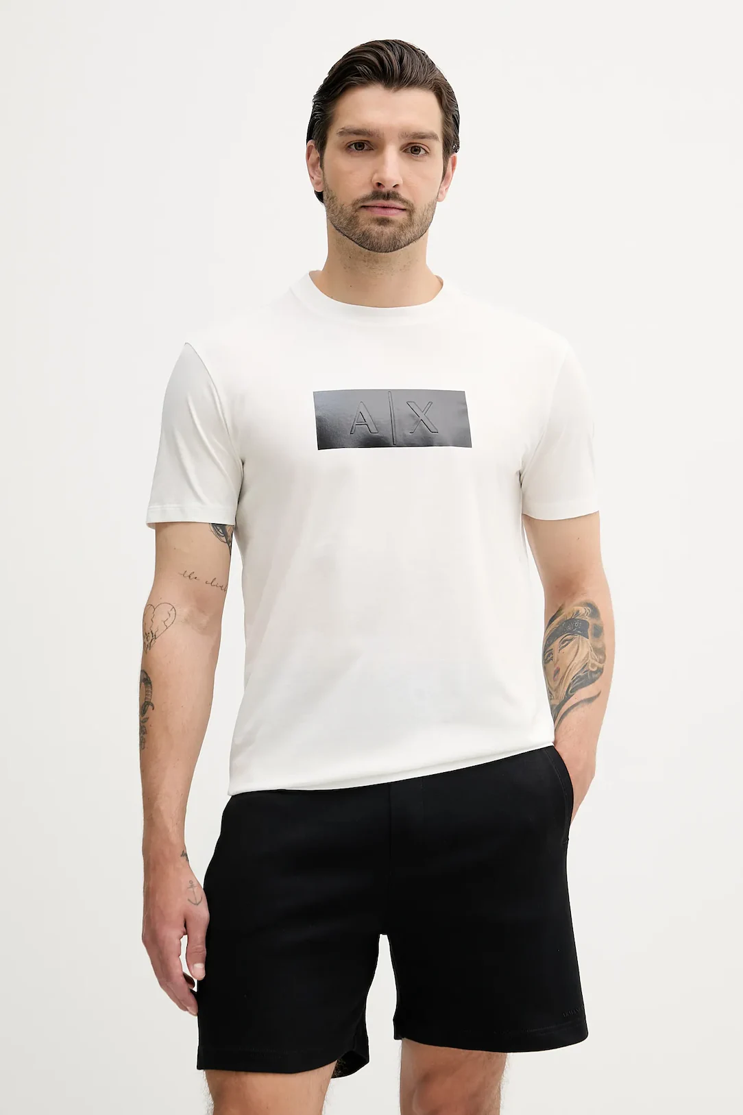 ARMANI EXCHANGE Vinyl Logo Print T Shirt XM000786