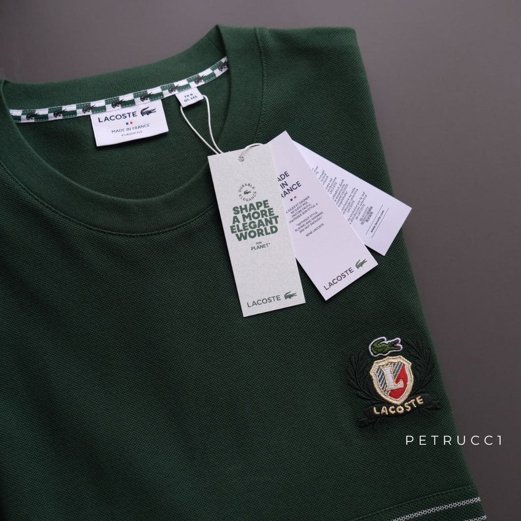 LACOSTE Embroidered Badge Pique T Shirt TH0025