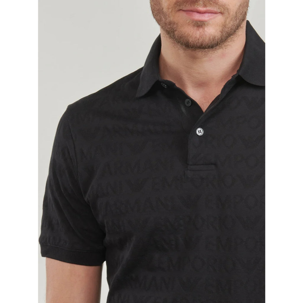 EMPORIO ARMANI EA7 Jacquard Polo Collar  3D1FM8