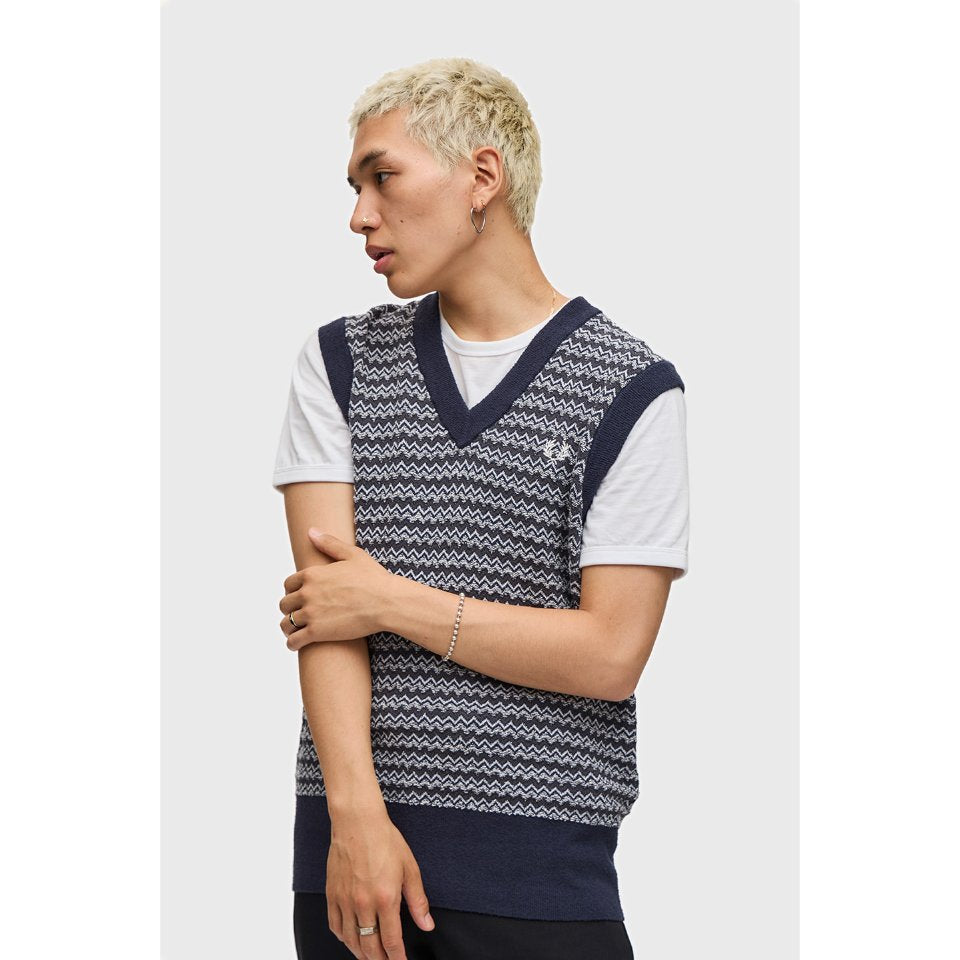 FRED PERRY VEST KNIT outwear outer rajut COWO PRIA K8551/608