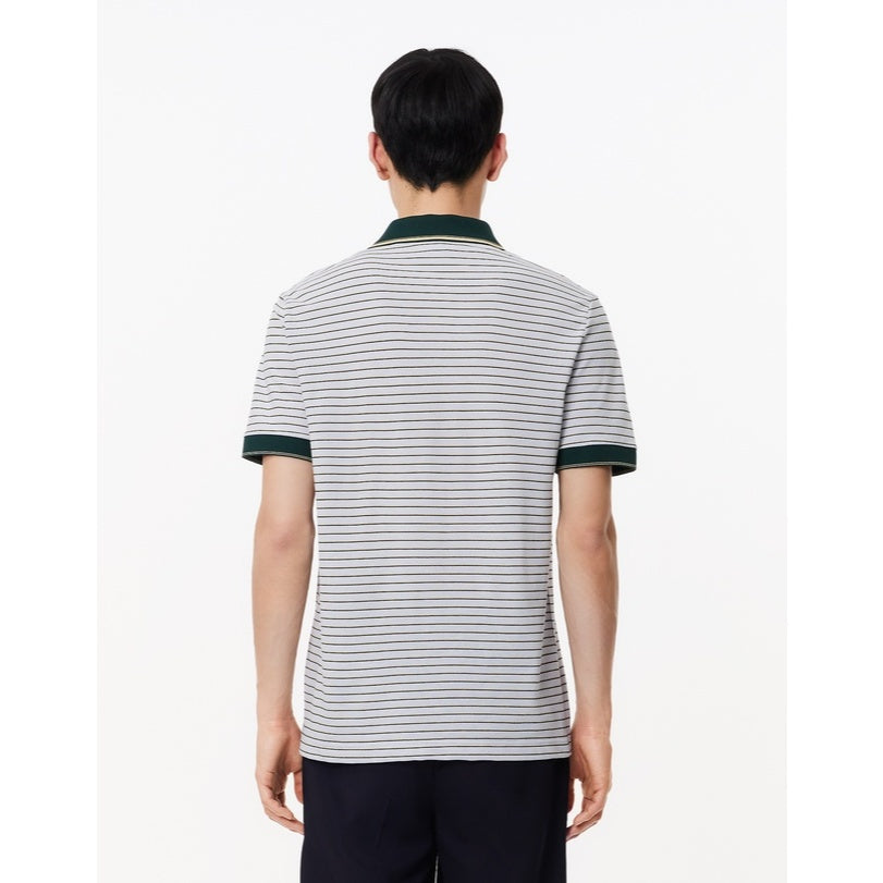 LACOSTE Striped Cotton Piqué Heritage Badge Polo  PH1221