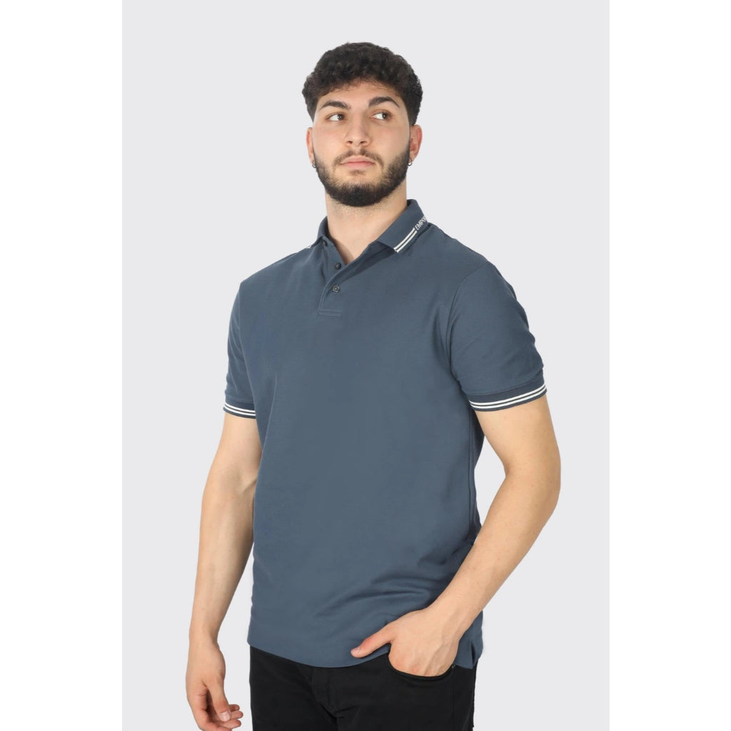 EMPORIO ARMANI EA7 Stripe Collar Polo Shirt  6D1F95