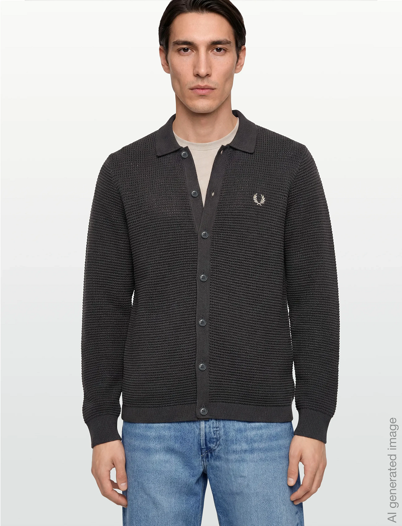 Fred Perry Cardigan Knit Jaket Jacket Outwear Cowo K8566/297