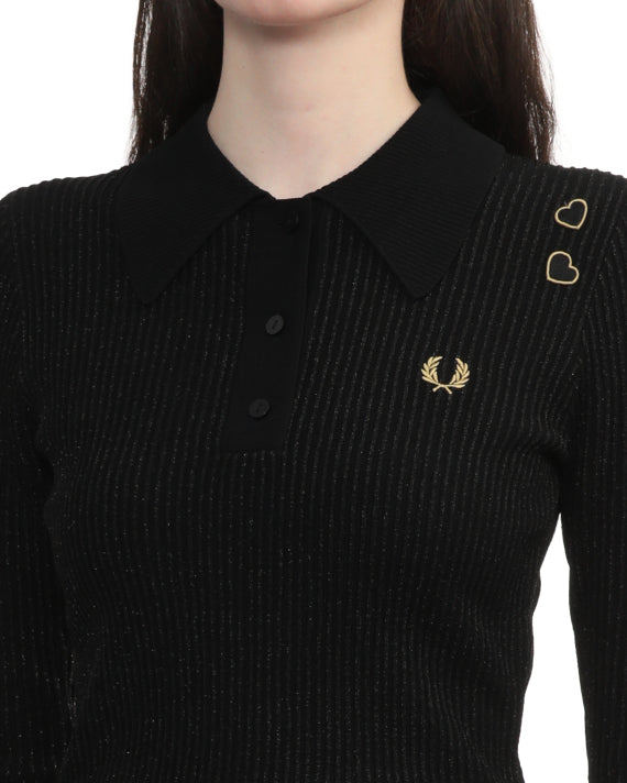 Fred Perry METALLIC RIBBED KNITTED SHIRT Women SK8121/102