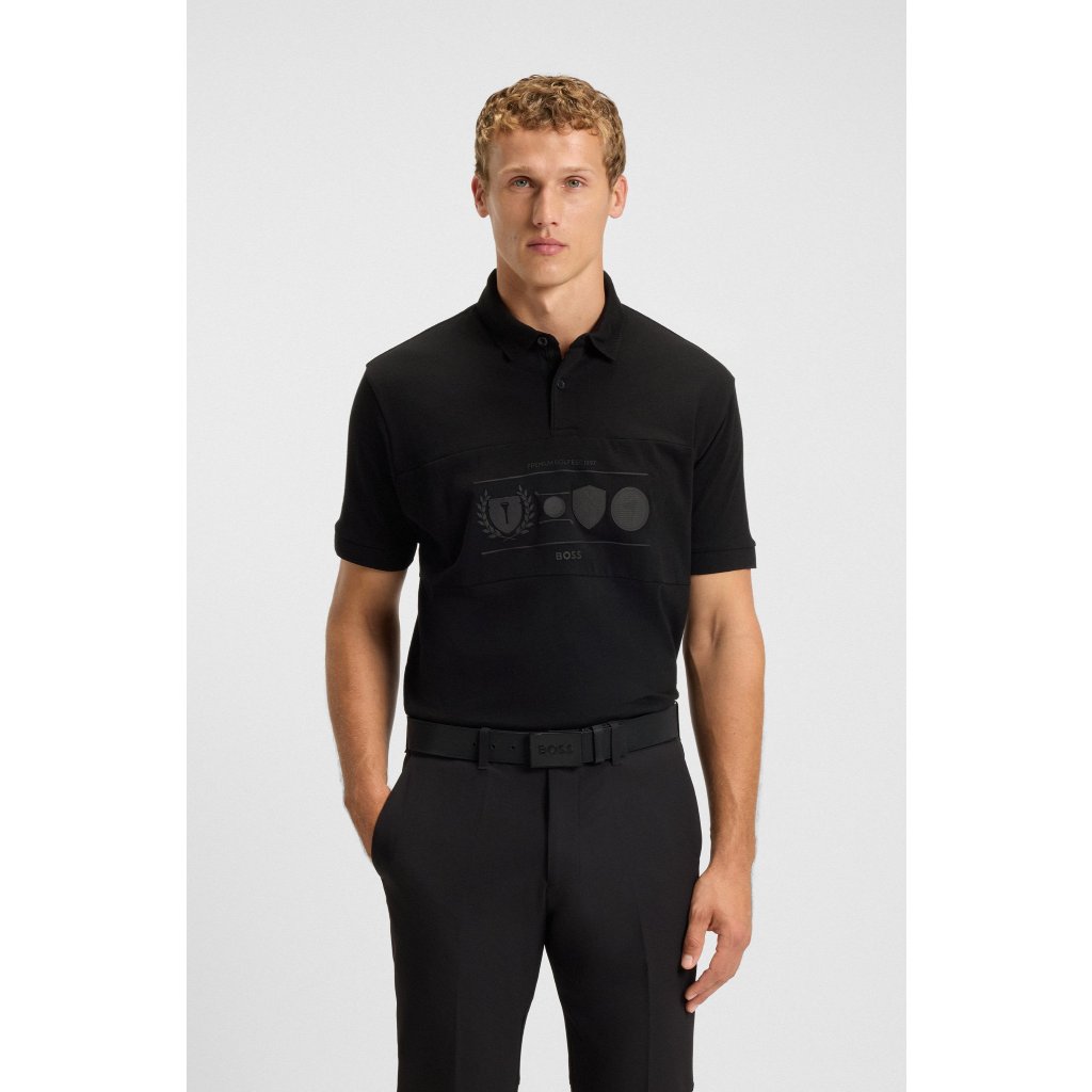 BOSS Relaxed-fit polo shirt in cotton with golf artwork Percy Heritage 50538111
