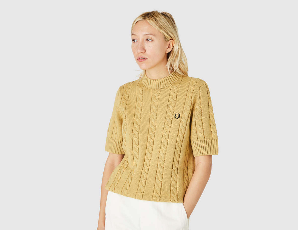 Fred Perry Short Sleeve Cable Knit Jumper Women K3110/194