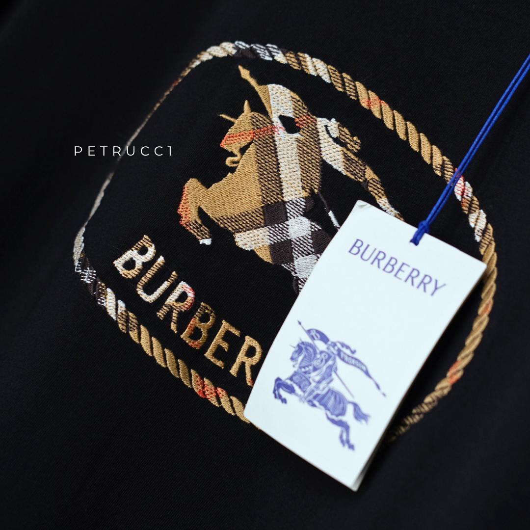Burberry Check Knight Stampt Cotton T Shirt 8123436