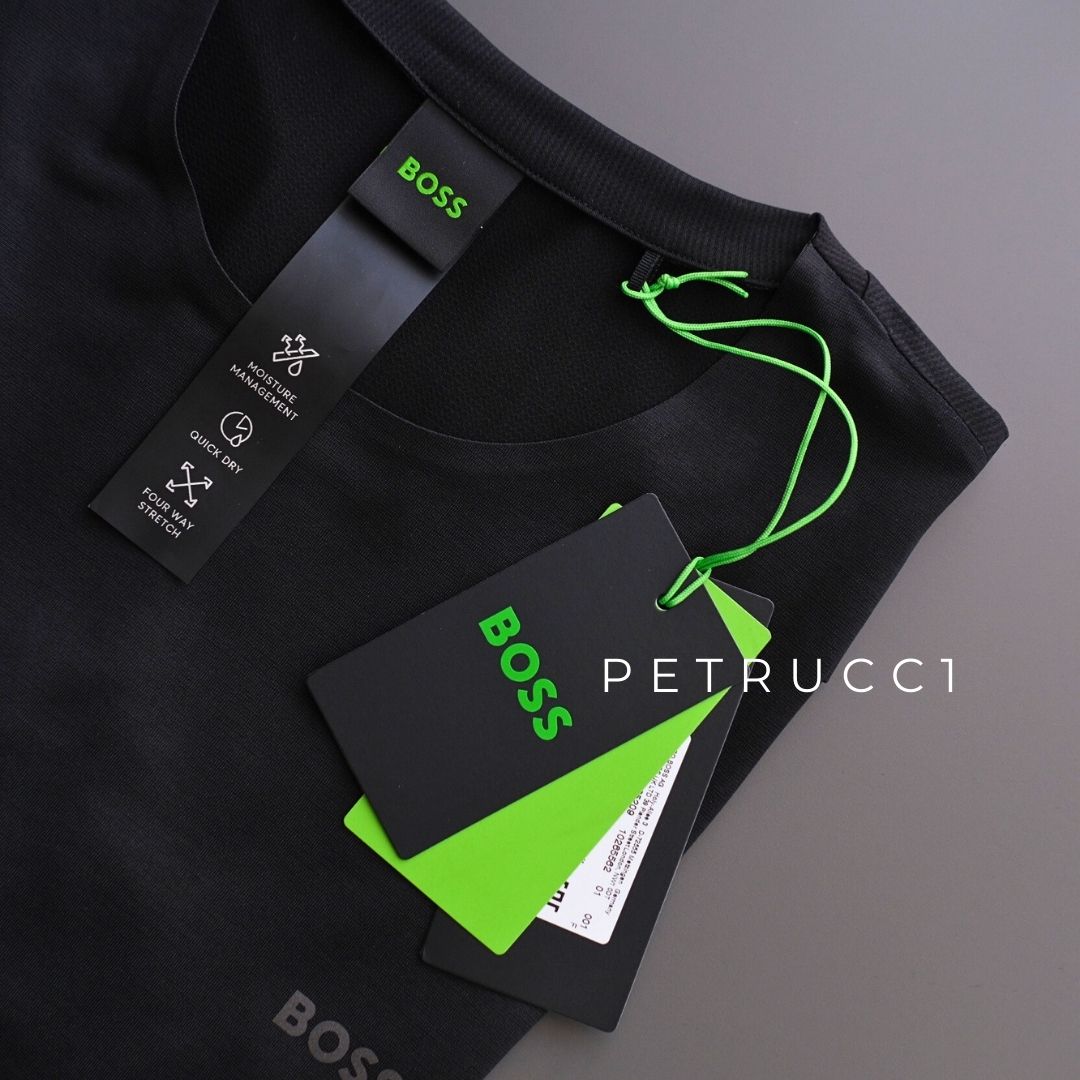 BOSS Quick-dry stretch-jersey T Shirt with decorative reflective artwork Tee Active 50525209